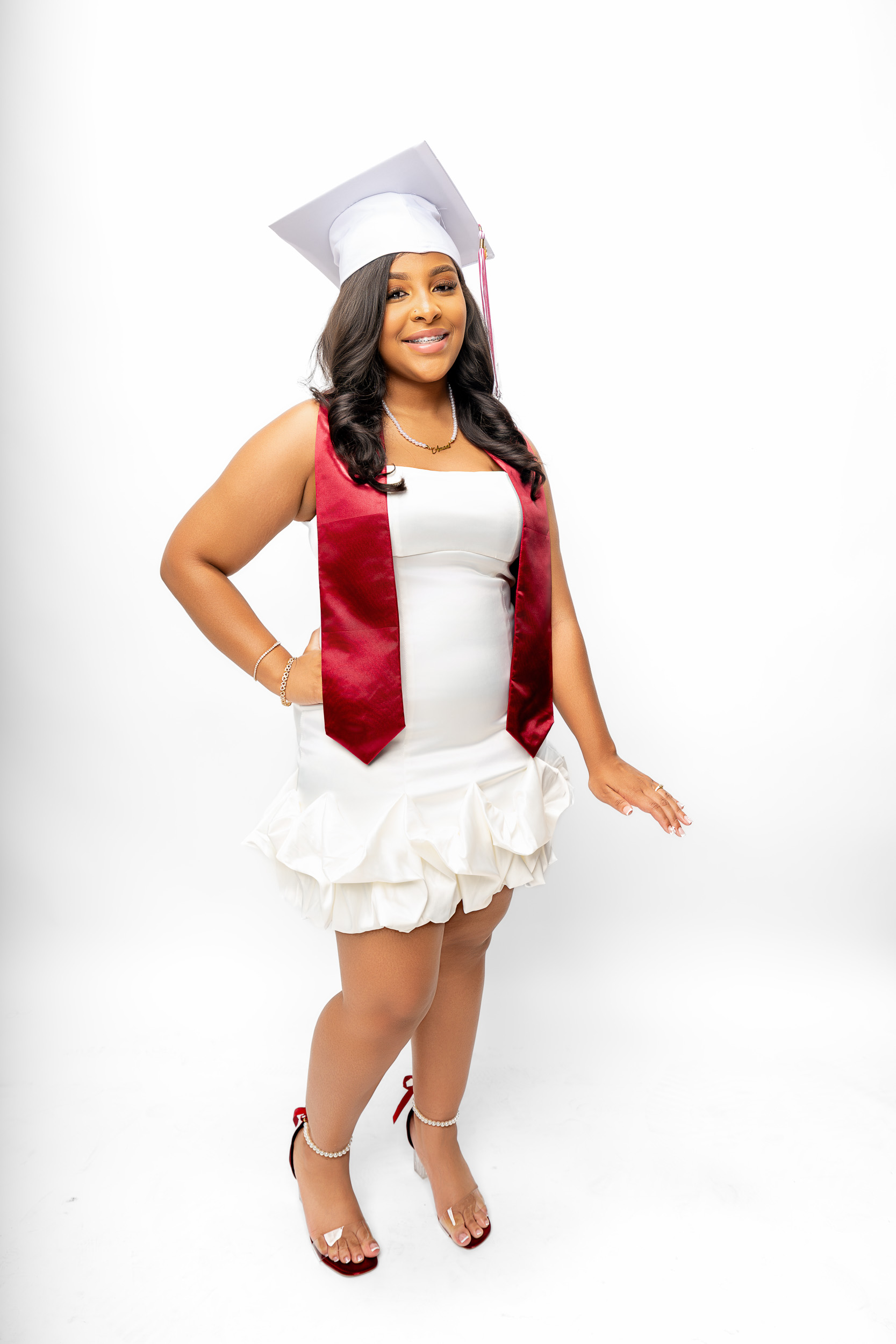 Cheerleading senior graduation portrait