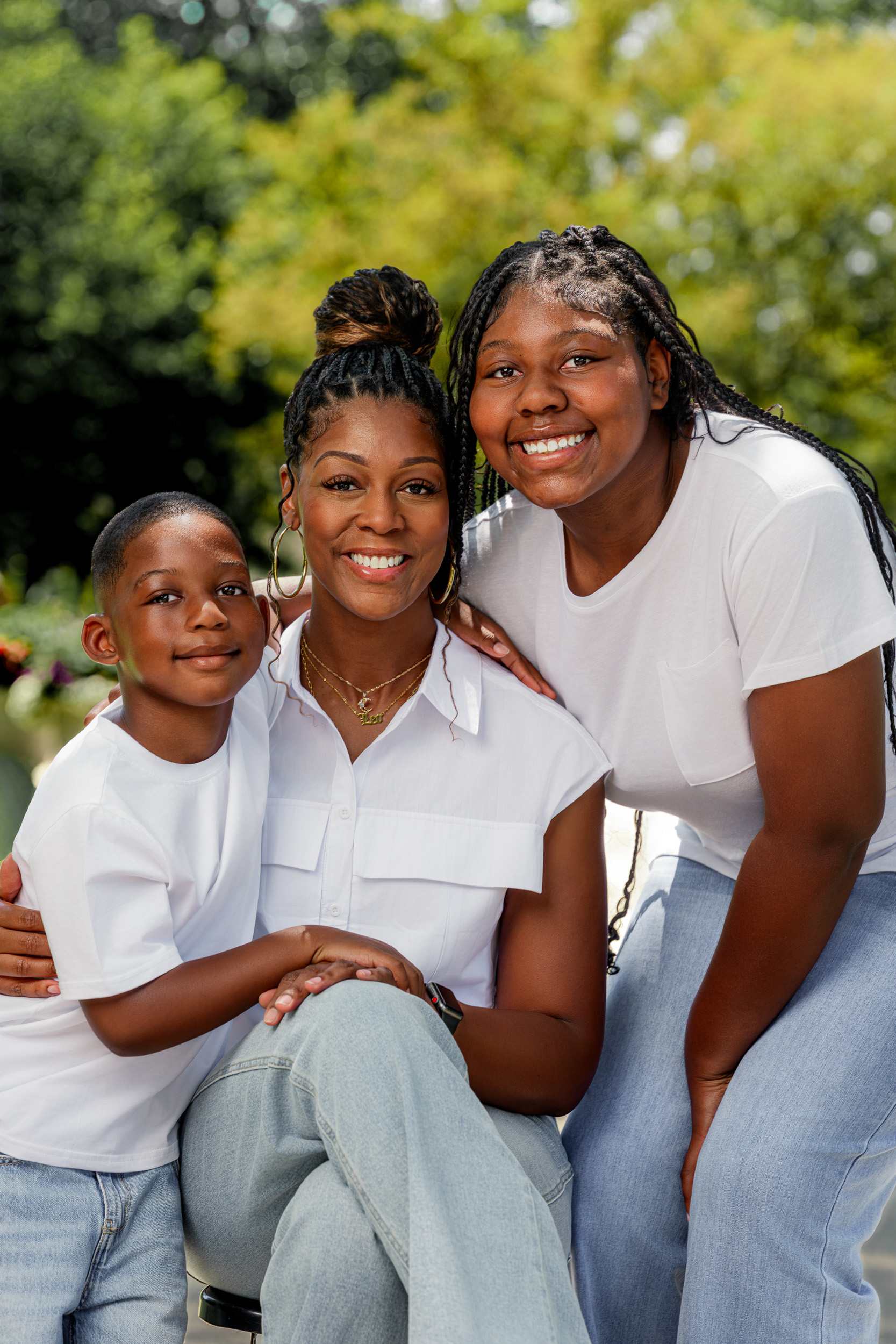 Family portrait filled with genuine connection