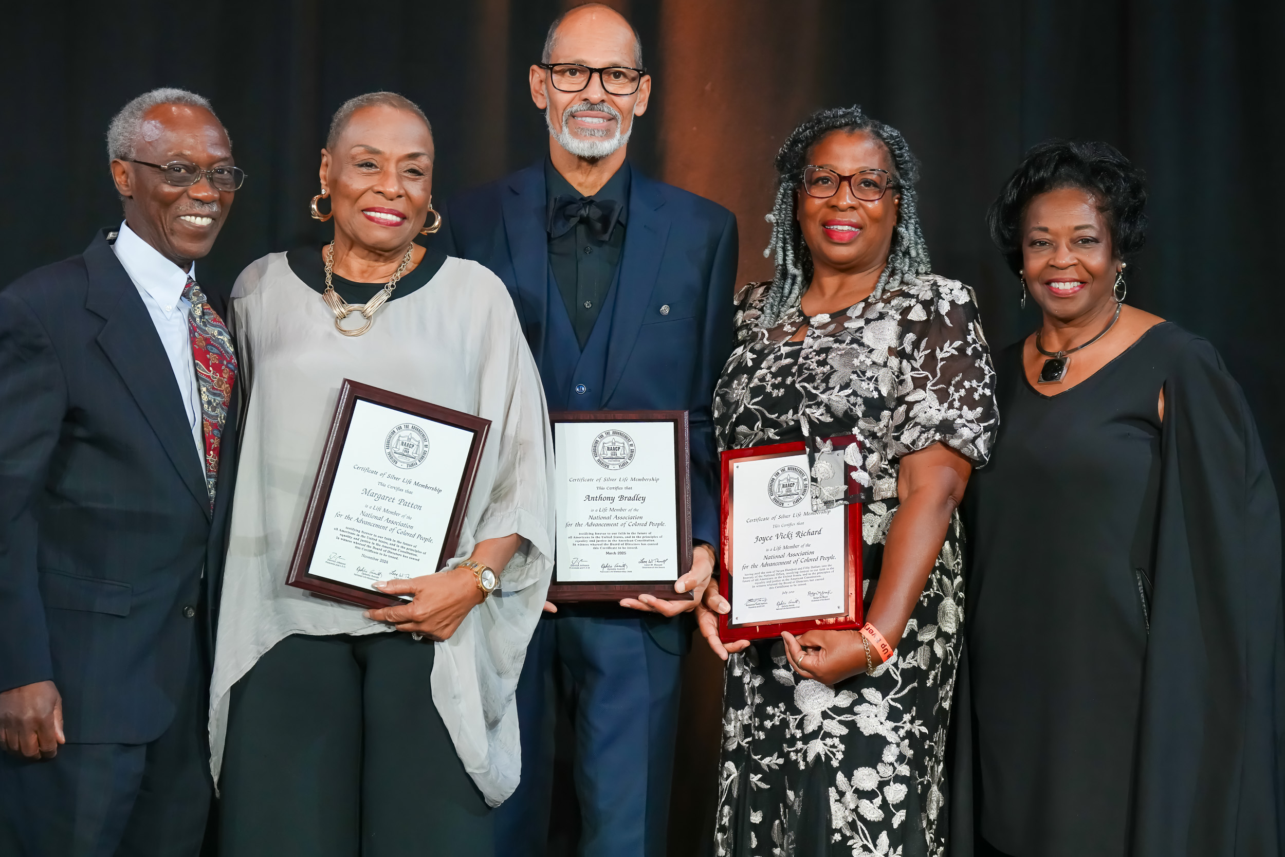 Nonprofit award recipients on stage